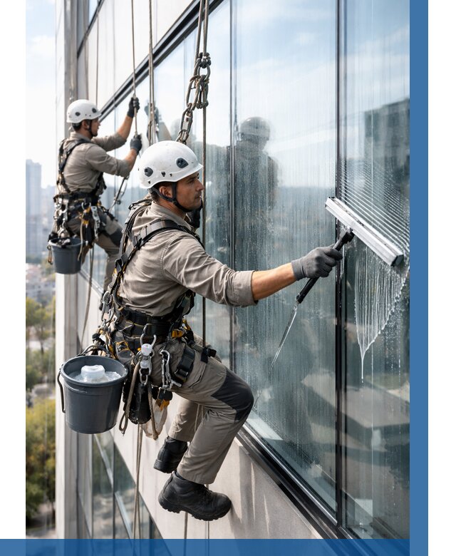 Мойка окон альпинистами в Новом Уренгое от 4679 р. | ВЫСОТНИК-Нвг