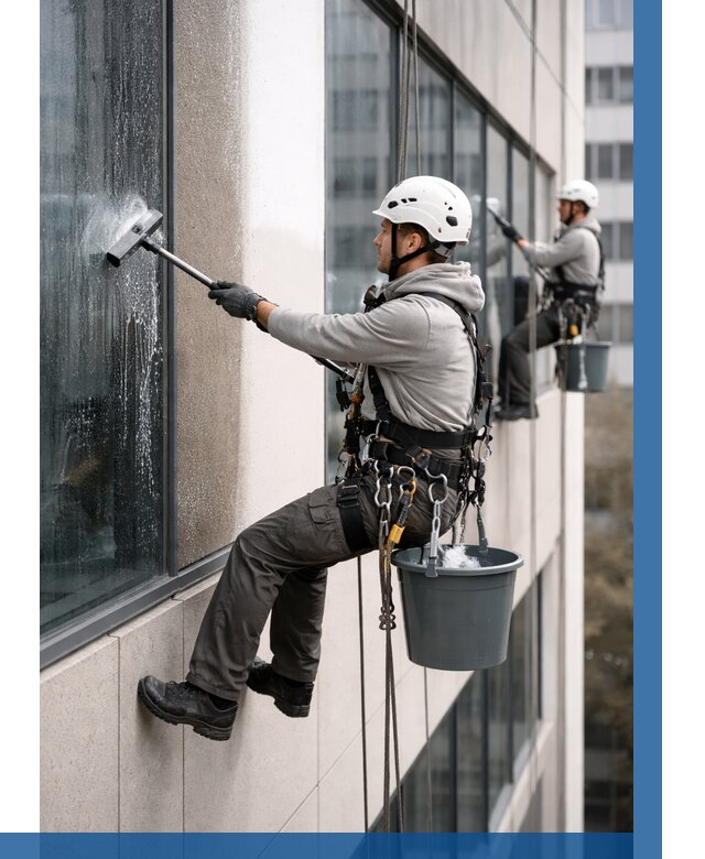 Мойка фасадов зданий в Новом Уренгое под ключ от 364 р. | ВЫСОТНИК-Нвг