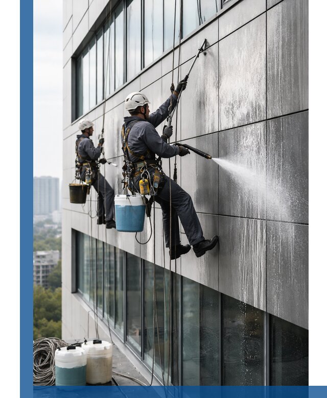 Профессиональная мойка вентилируемых фасадов в Новом Уренгое