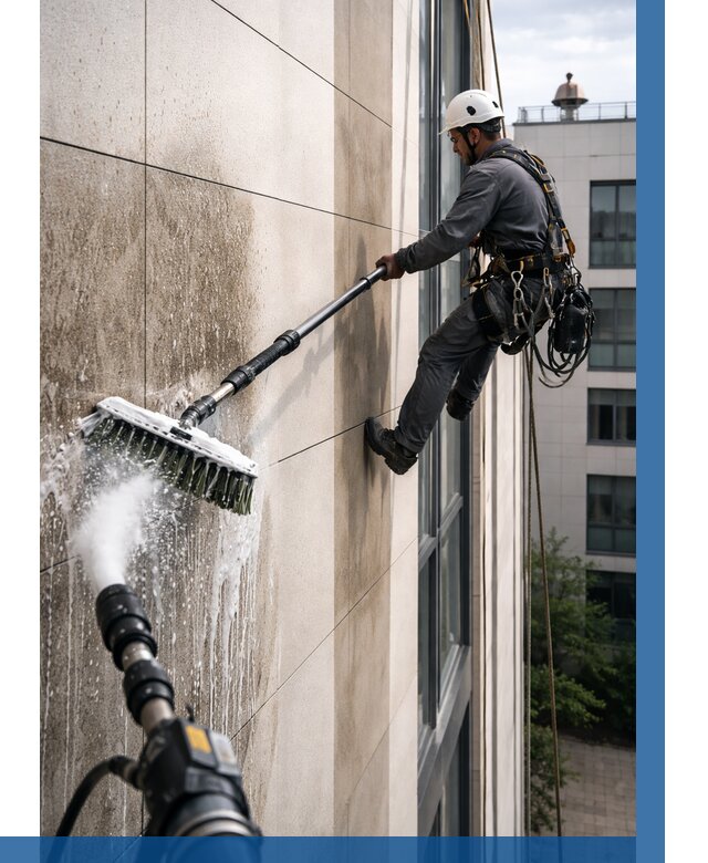 Мойка фасада из керамогранита в Новом Уренгое от 312 р. | ВЫСОТНИК-Нвг