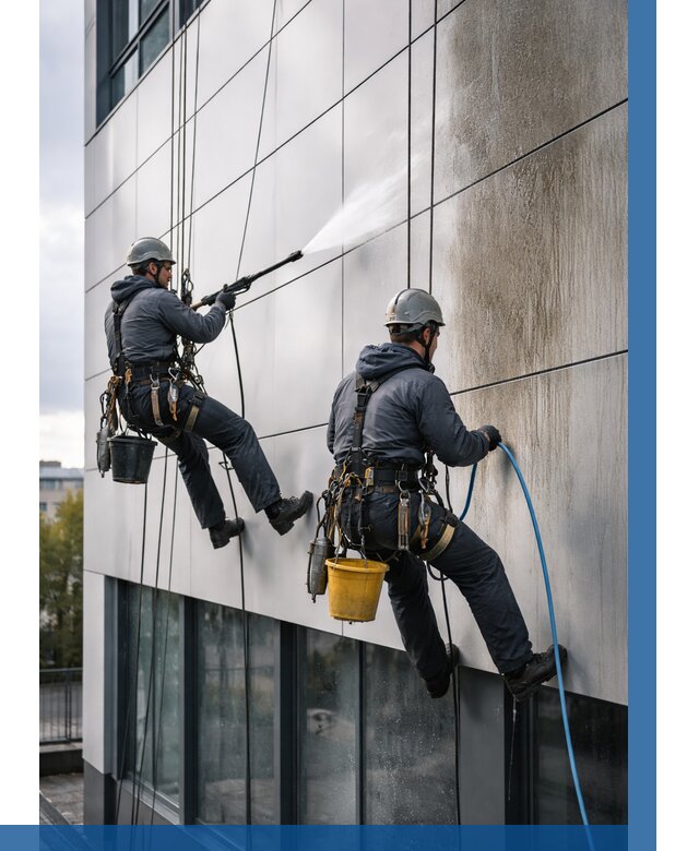 Мойка фасада из композита в Новом Уренгое по цене от 312 р. | ВЫСОТНИК-Нвг