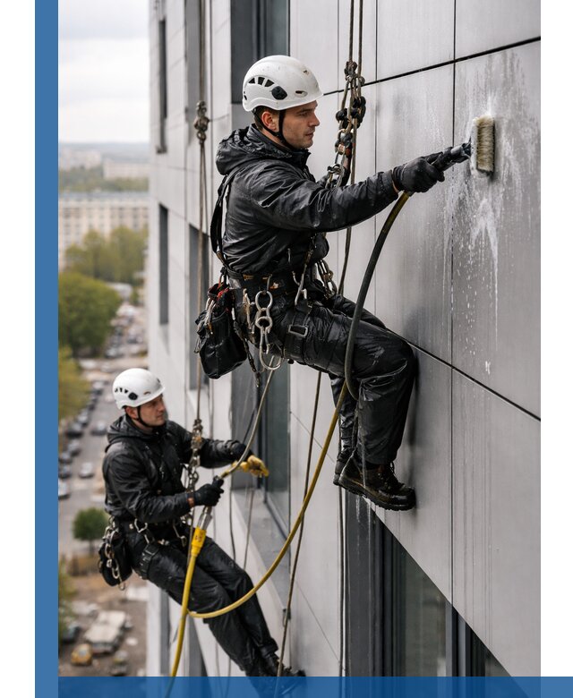 Профессиональная мойка фасада из композита в Новом Уренгое