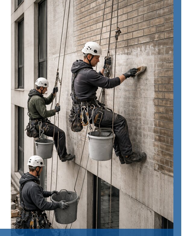 Удаление высолов с фасада в Новом Уренгое от 260 р. | ВЫСОТНИК-Нвг