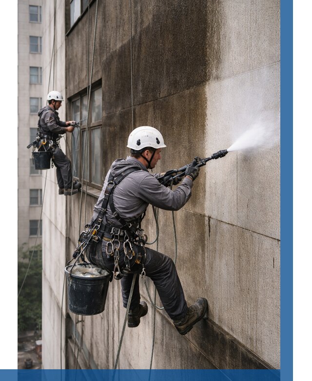 Очистка фасада от копоти в Новом Уренгое от 260 р. | ВЫСОТНИК-Нвг