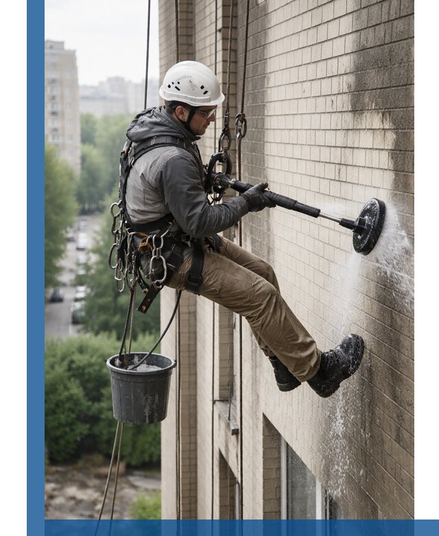 Очистка фасада от копоти в Новом Уренгое профессионально и безопасно