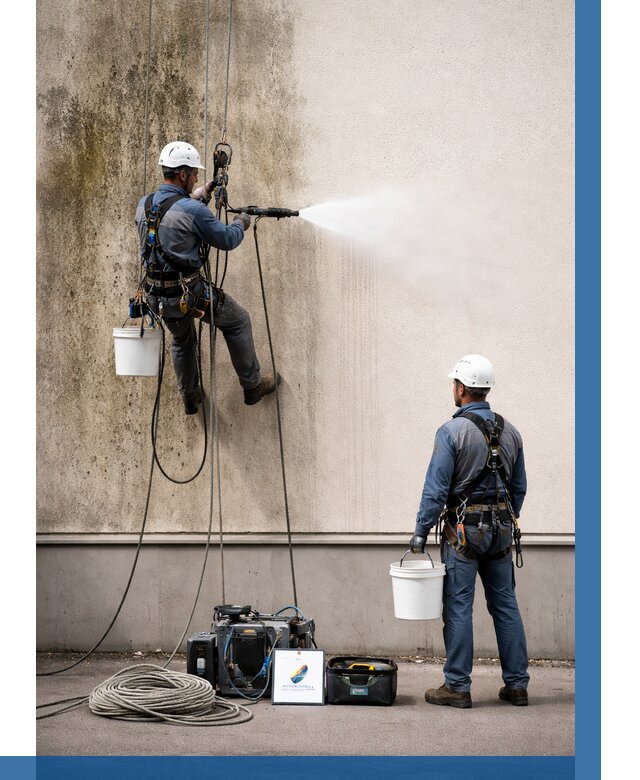 Очистка фасада от плесени в Новом Уренгое от 312 р. | ВЫСОТНИК-Нвг