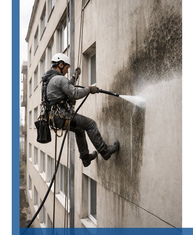 Профессиональная очистка фасадов от плесени в Новом Уренгое