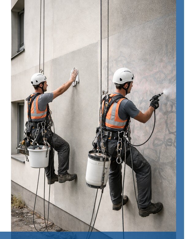 Антиграффити покрытие фасада в Новом Уренгое от 624 р. | ВЫСОТНИК-Нвг