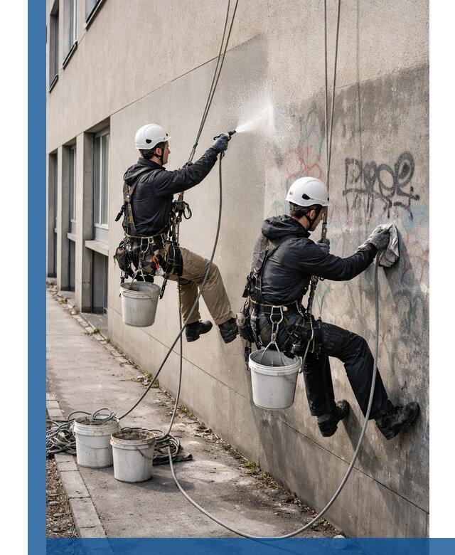 Антиграффити покрытие фасада с защитой от надписей в Новом Уренгое