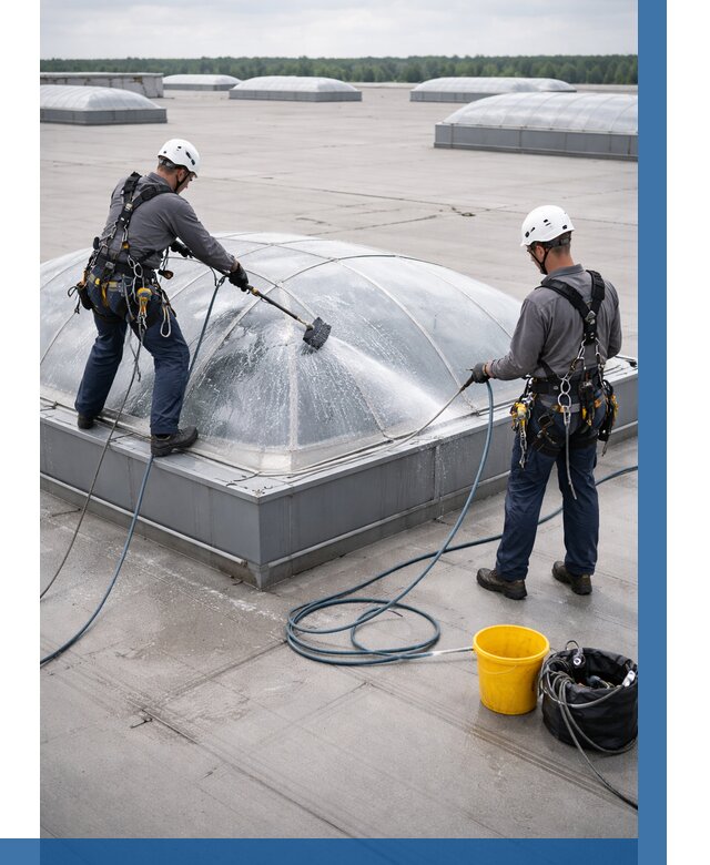 Мойка зенитных фонарей в Новом Уренгое, заказать от 4679 р. | ВЫСОТНИК-Нвг