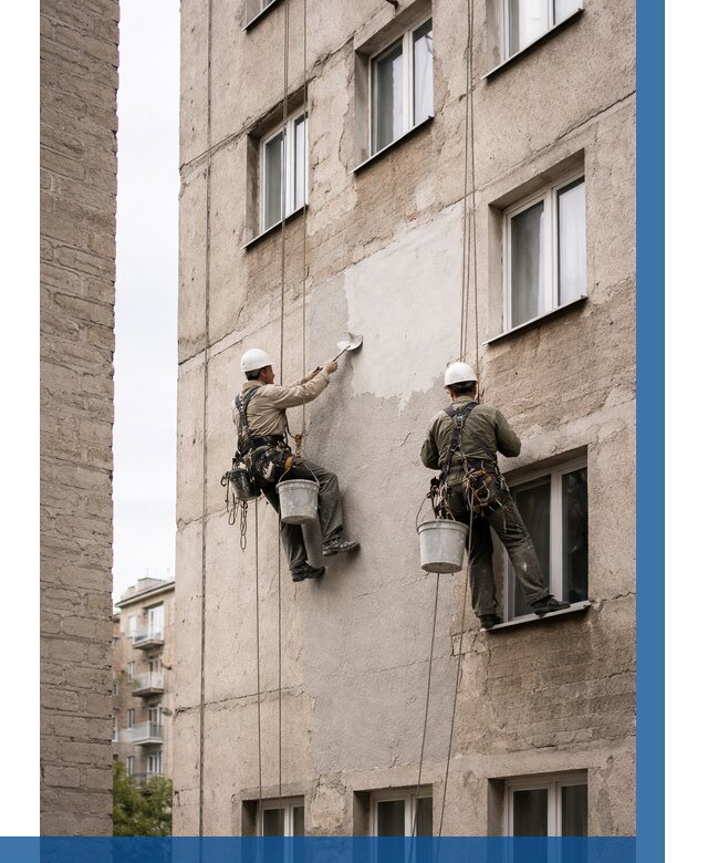 Косметический ремонт фасада в Новом Уренгое от 1144 р. | ВЫСОТНИК-Нвг