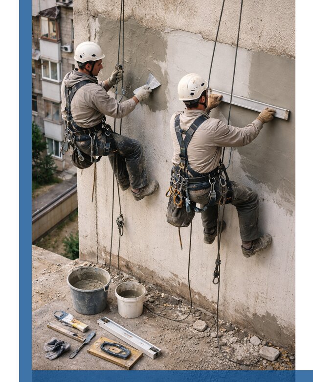 Комплексный ремонт штукатурного фасада с гарантией в Новом Уренгое