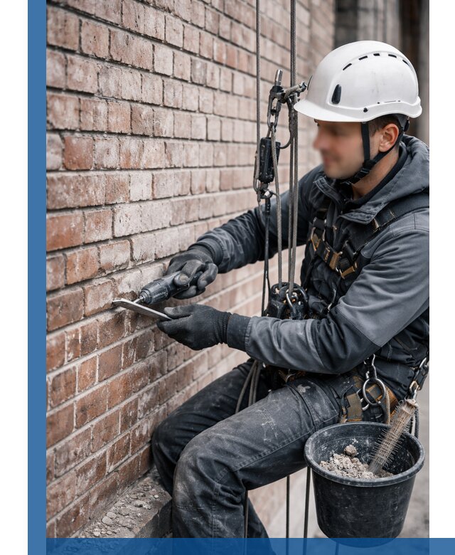 Расшивка кирпичных швов фасадов и стен, ремонт в Новом Уренгое