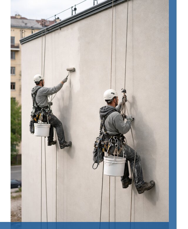 Покраска оштукатуренного фасада в Новом Уренгое от 333 р. | ВЫСОТНИК-Нвг