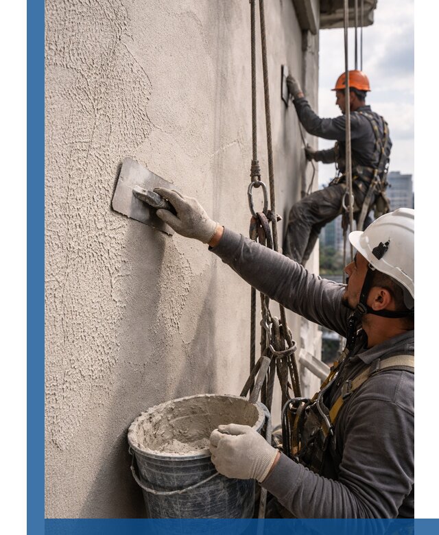 Декоративная штукатурка фасада с утеплением и защитой в Новом Уренгое