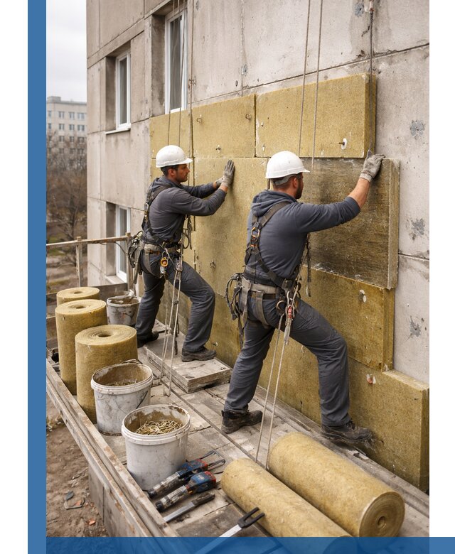 Утепление фасада минватой в Новом Уренгое под ключ с гарантией