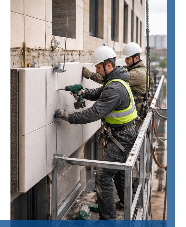 Монтаж фасадных термопанелей в Новом Уренгое от 1560 р. | ВЫСОТНИК-Нвг