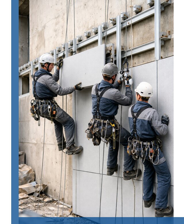 Монтаж вентилируемого фасада в Новом Уренгое под ключ с гарантией качества