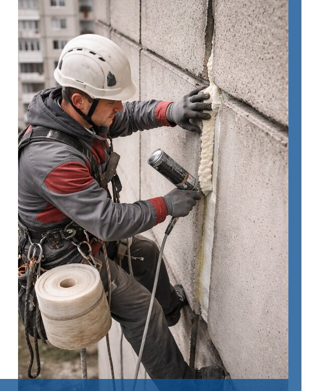 Утепление межпанельных швов в Новом Уренгое от 728 р. | ВЫСОТНИК-Нвг