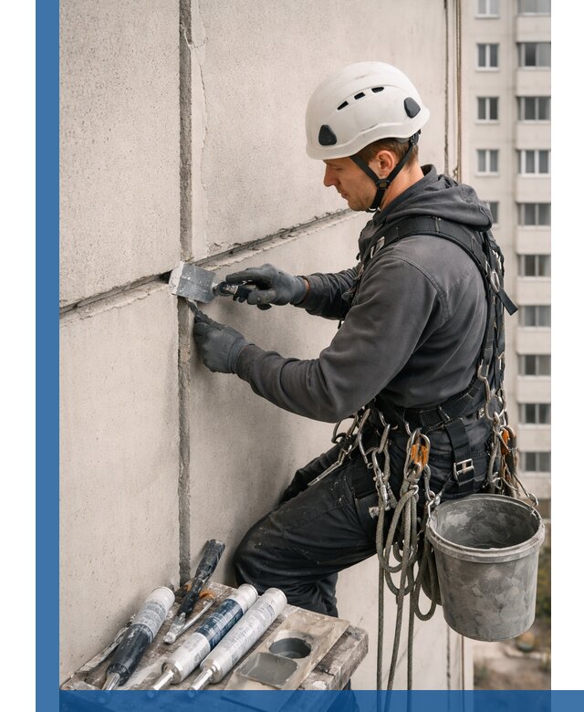 Ремонт межпанельных швов в Новом Уренгое герметизация и восстановление