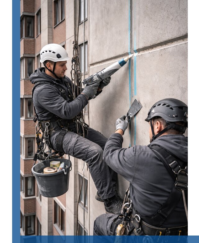 Вторичная герметизация швов фасада и кровли в Новом Уренгое