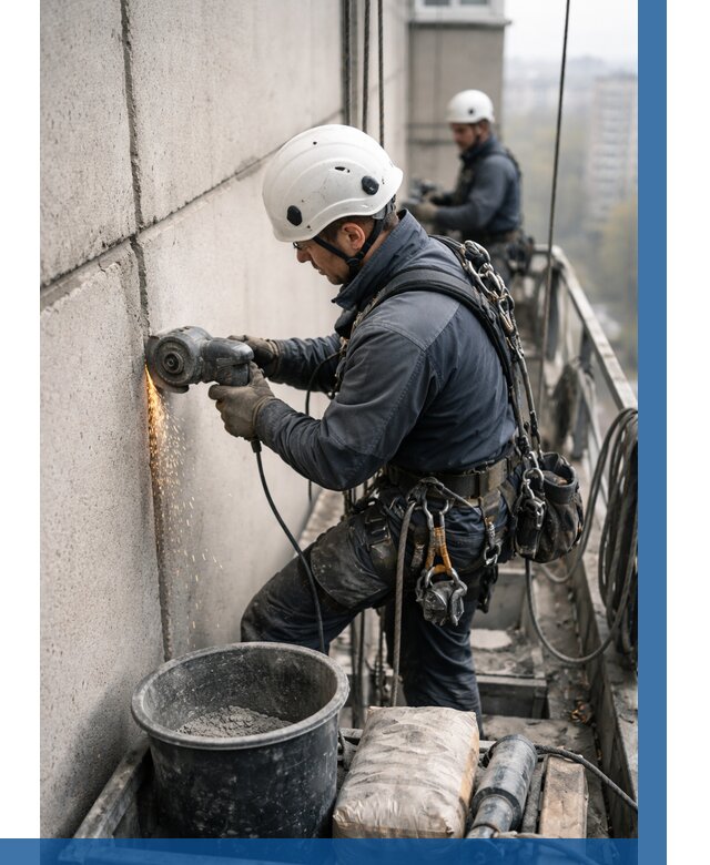 Штробление межпанельных швов в Новом Уренгое от 1248 р. | ВЫСОТНИК-Нвг