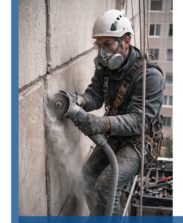 Штробление межпанельных швов в Новом Уренгое качественно и быстро