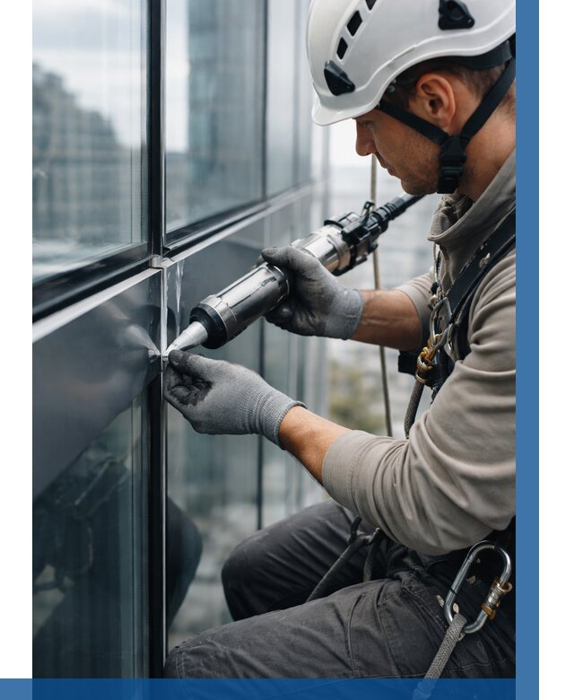 Герметизация стыков витража в Новом Уренгое от 1248 р. | ВЫСОТНИК-Нвг