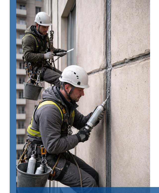 Герметизация деформационных швов фасада в Новом Уренгое качественно
