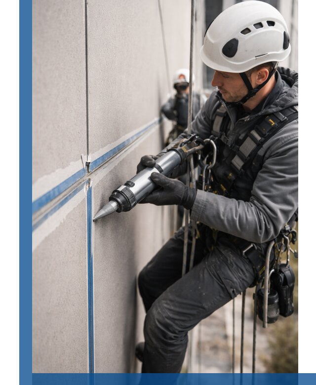 Герметизация стыков фасадных панелей в Новом Уренгое качественно и быстро