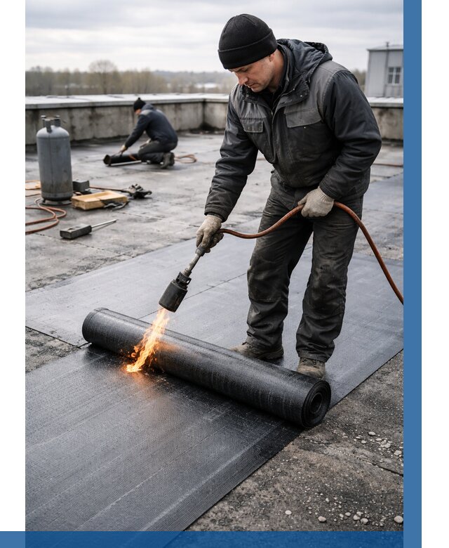 Ремонт наплавляемой кровли в Новом Уренгое от 728 р. | ВЫСОТНИК-Нвг