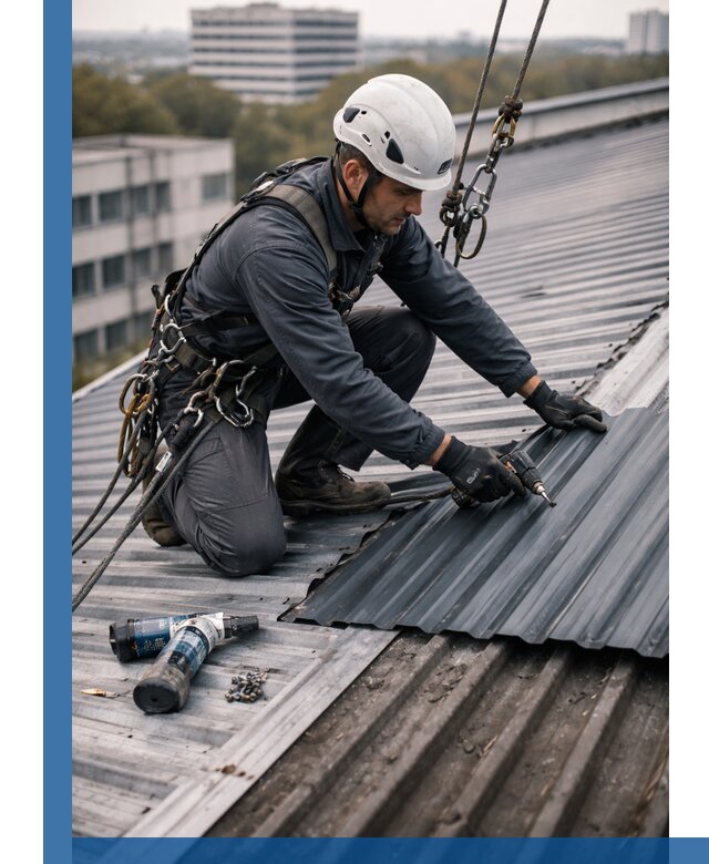 Ремонт профнастила на кровле в Новом Уренгое, работы под ключ