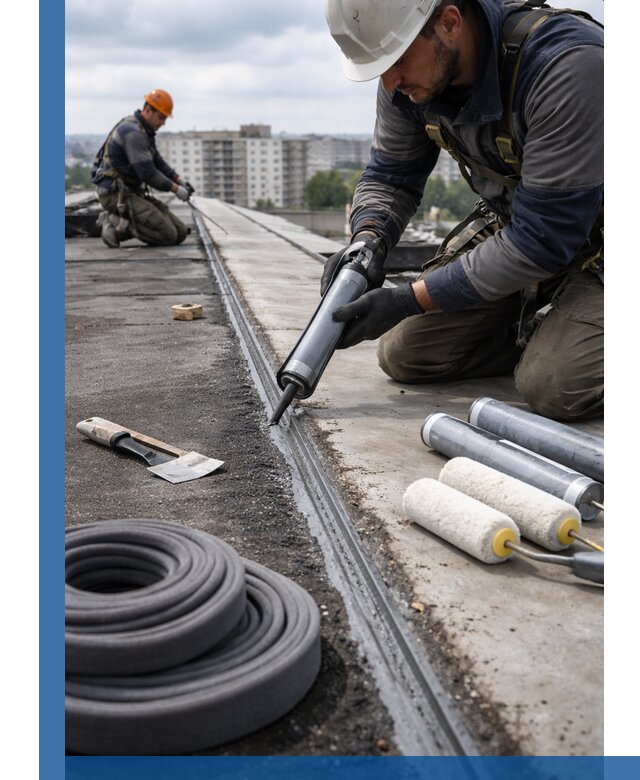 Герметизация швов кровли в Новом Уренгое с гарантией герметичности