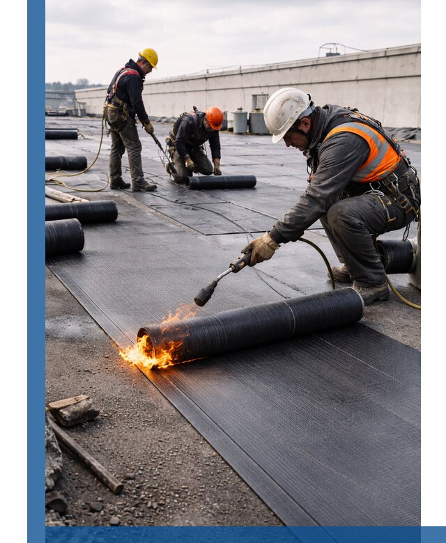 Монтаж наплавляемой кровли в Новом Уренгое профессионально