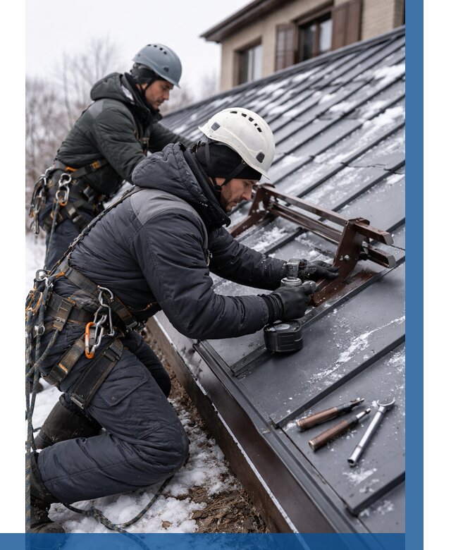 Монтаж снегозадержателей в Новом Уренгое от 468 р. | ВЫСОТНИК-Нвг