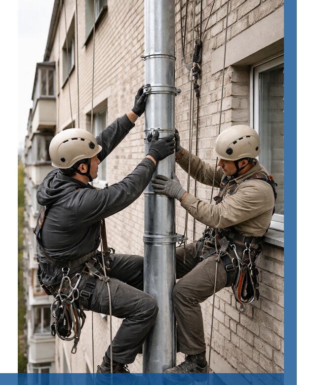 Замена водосточных труб в Новом Уренгое от 6759 р. | ВЫСОТНИК-Нвг