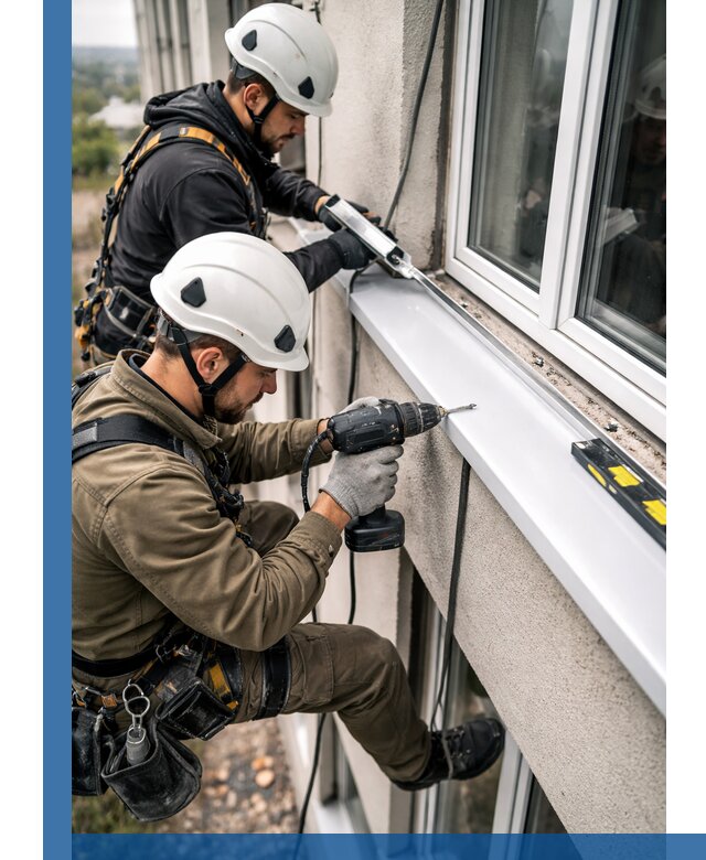 Профессиональный монтаж оконных отливов и отведения воды в Новом Уренгое