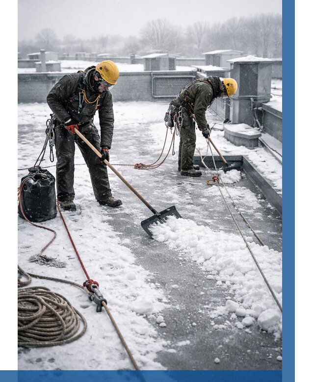 Очистка крыши от снега в Новом Уренгое от 7799 р. | ВЫСОТНИК-Нвг