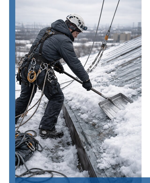 Профессиональная очистка кровли от снега и наледи в Новом Уренгое