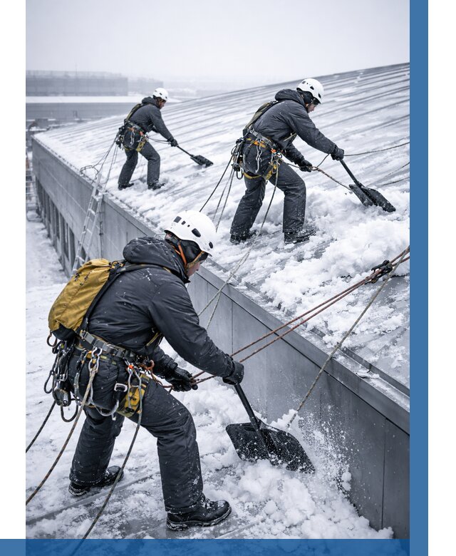 Очистка навесов от снега в Новом Уренгое от 4679 р. | ВЫСОТНИК-Нвг