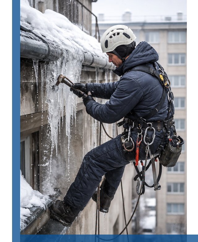 Удаление наледи и чистка водостоков в Новом Уренгое оперативно и безопасно