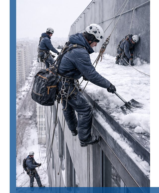 Абонентское обслуживание кровли зимой в Новом Уренгое регулярный уход