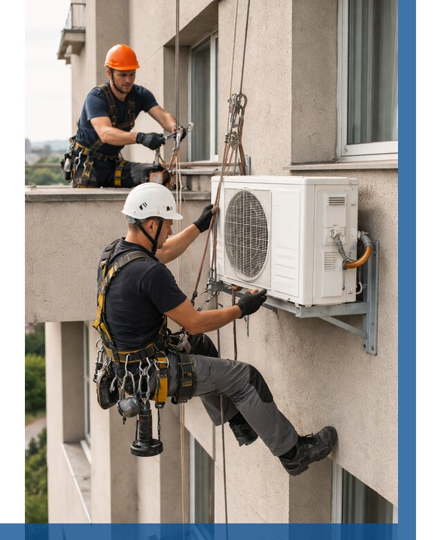 Монтаж внешнего блока кондиционера в Новом Уренгое от 6759 р. | ВЫСОТНИК-Нвг