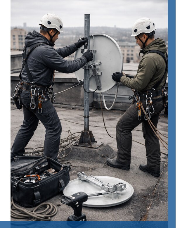 Демонтаж антенн на крыше в Новом Уренгое от 4679 р. | ВЫСОТНИК-Нвг