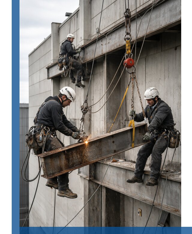 Демонтаж металлоконструкций на высоте в Новом Уренгое под ключ