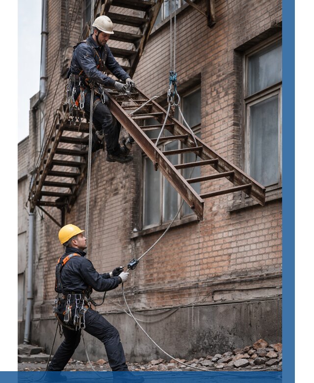 Демонтаж пожарной лестницы в Новом Уренгое от 12478 р. | ВЫСОТНИК-Нвг