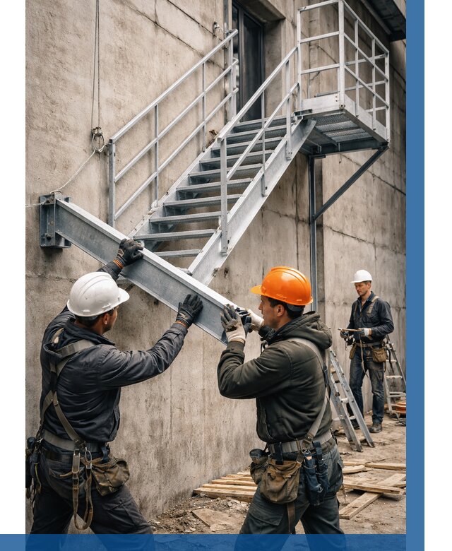 Монтаж металлических лестниц в Новом Уренгое от 15597 р. | ВЫСОТНИК-Нвг