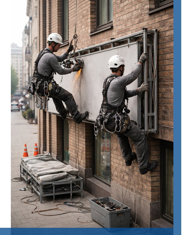 Демонтаж рекламной вывески в Новом Уренгое от 6759 р. | ВЫСОТНИК-Нвг