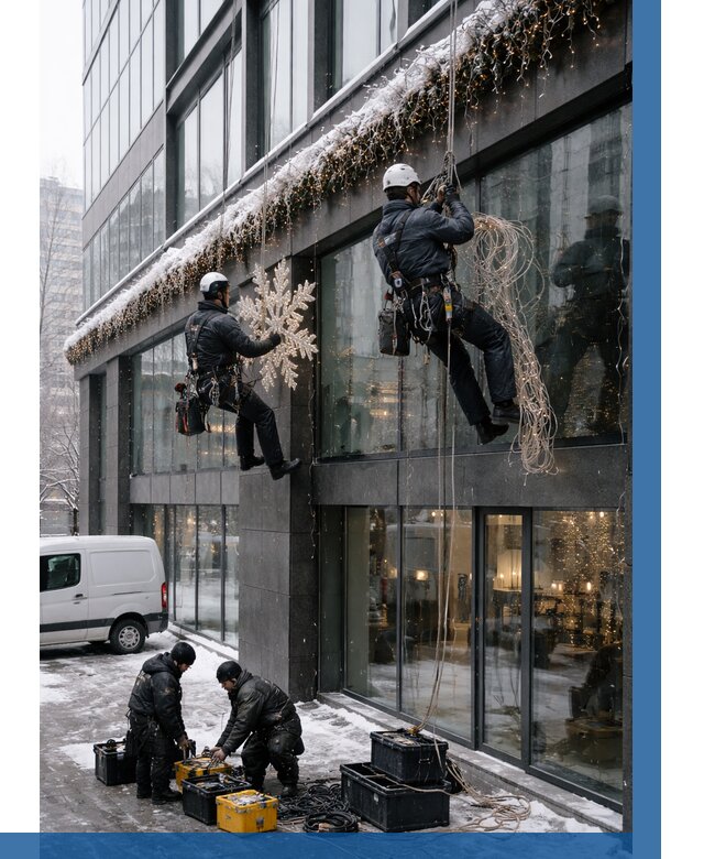 Демонтаж новогоднего оформления в Новом Уренгое от 5719 р. | ВЫСОТНИК-Нвг