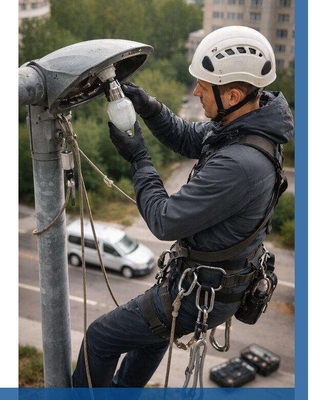 Замена ламп на высоте в Новом Уренгое от 2600 р. | ВЫСОТНИК-Нвг